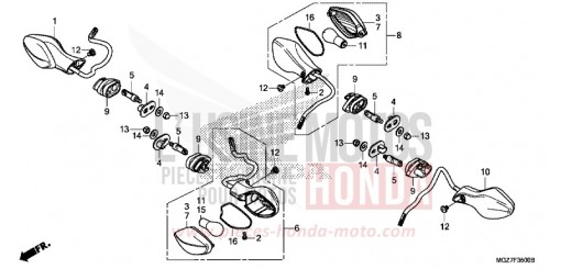 CLIGNOTANT CB500XAF de 2015
